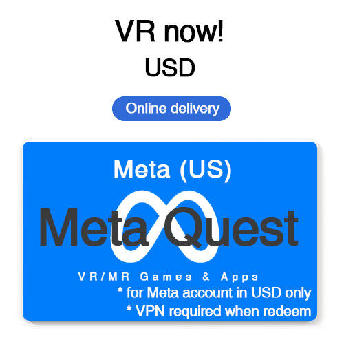 【US】META QUEST Gift Card / Reload / Recharge / Top up - Online Delivery - For META US account only - VPN required when redeem