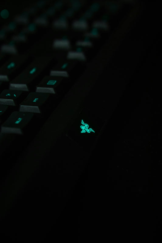 black Razer keyboard