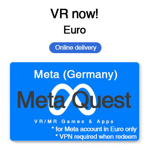 【Germany】META QUEST Gift Card / Reload / Recharge / Top up  - Online Delivery - For META DE account only - VPN required when redeem